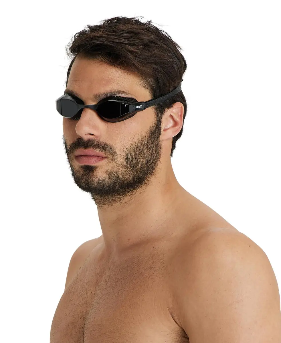 ARENA Unisex Adult Air-Speed Anti-Fog Racing Swim Goggles | Dark Smoke/Black, 18cm (7in) x 5cm (2in) x 7cm (3in) - view 5