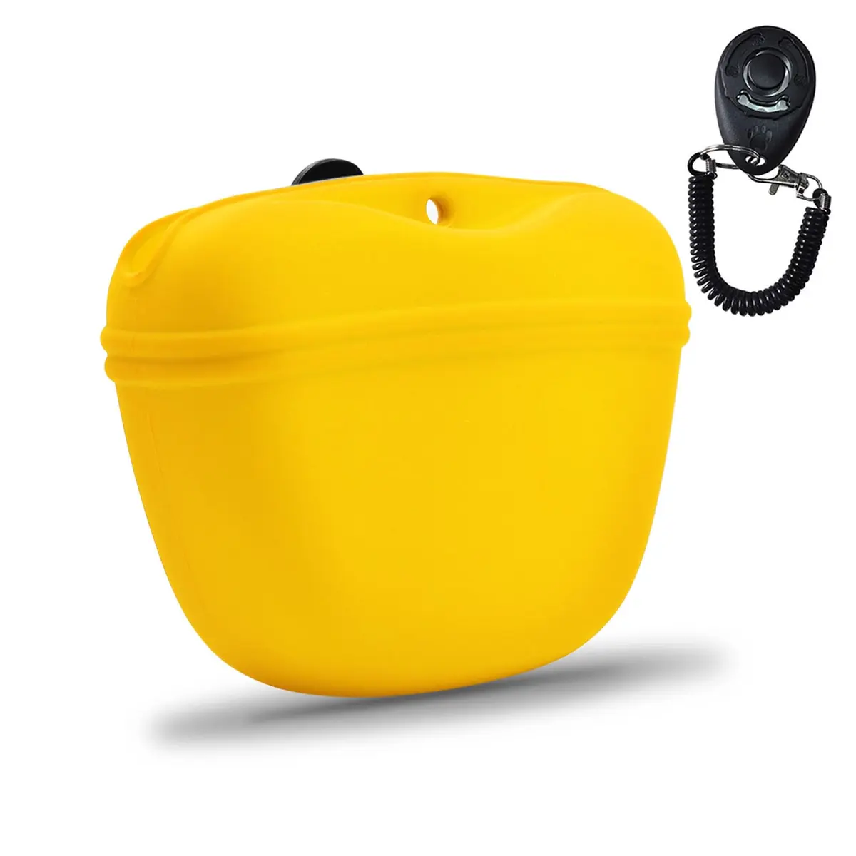 AUDWUD Silicone Dog Treat Pouch with Clicker & Magnetic Closure | Portable Training Container for Dogs - main product image