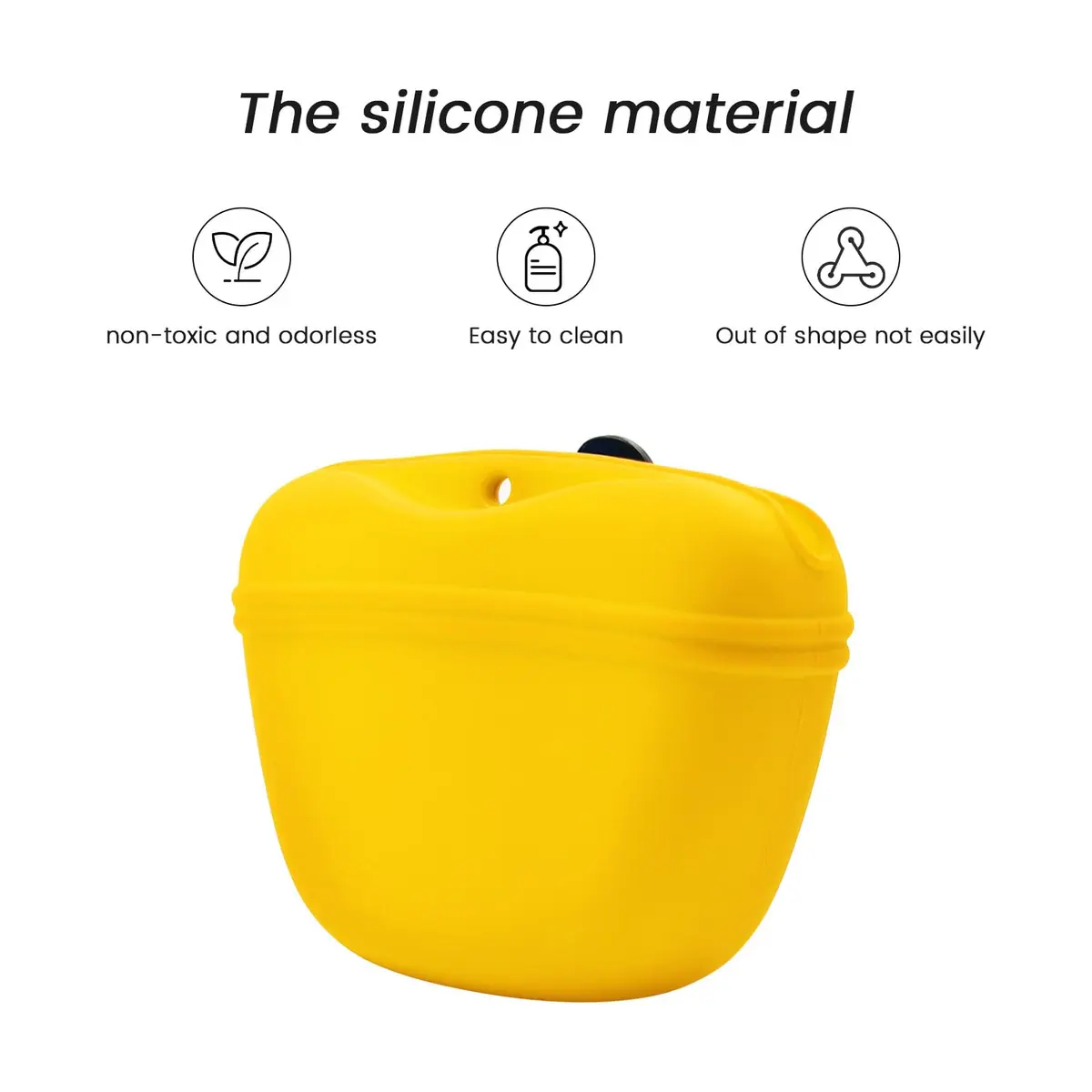 AUDWUD Silicone Dog Treat Pouch with Clicker & Magnetic Closure | Portable Training Container for Dogs - view 2
