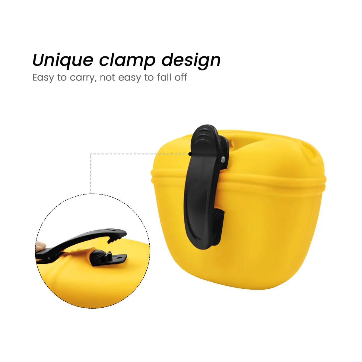 AUDWUD Silicone Dog Treat Pouch with Clicker & Magnetic Closure | Portable Training Container for Dogs - view 4