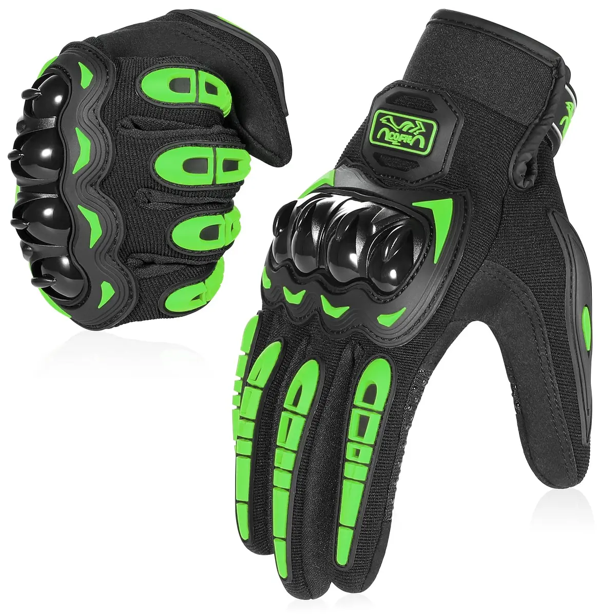 COFIT Motorcycle Gloves Breathable, Touchscreen, Hard Knuckles, Anti-Slip, Good Grip, Men Women, Motocross, BMX, ATV, MTB, Cycling, Road Racing, Green L - main product image