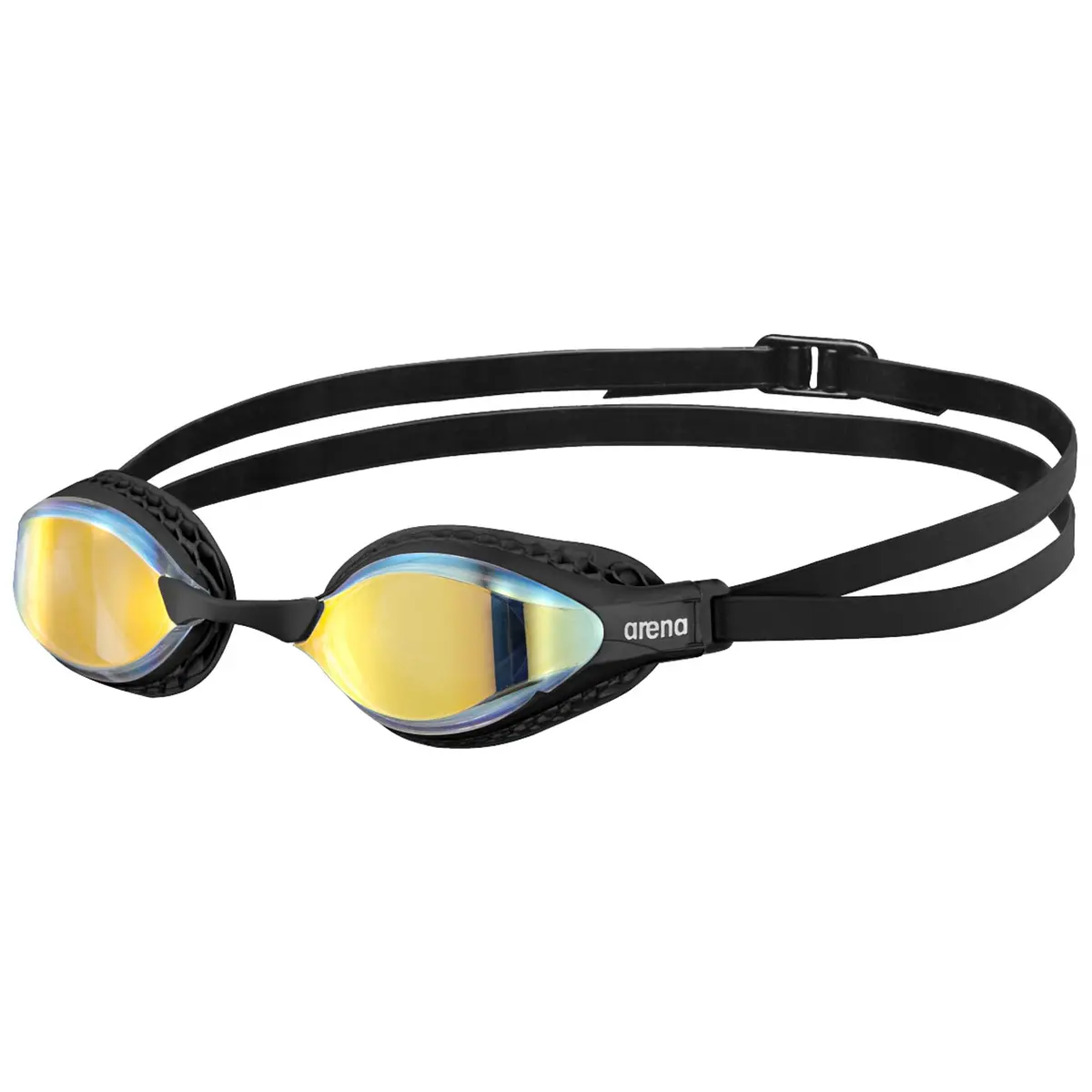 ARENA Unisex Adult Air-Speed Anti-Fog Racing Swim Goggles for Men and Women Special Air Seals Technology Mirror Lens, Yellow Copper/Black | FINA Approved Comfort - main product image