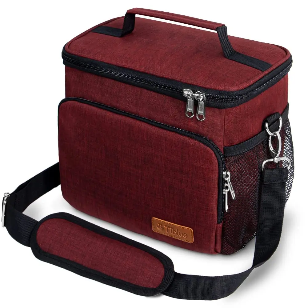 Tiblue Insulated Reusable Lunch Bag for Adults/Kids | Leakproof Freezable Cooler with Adjustable Strap - main product image