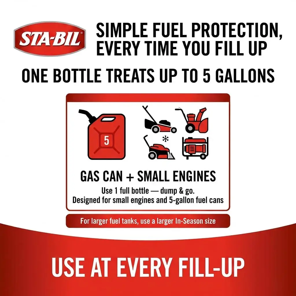 STA-BIL In-Season Protection Fuel System Treatment & Injector Cleaner, 4 oz (118ml) | Cleans Injectors, Prevents Corrosion - view 3