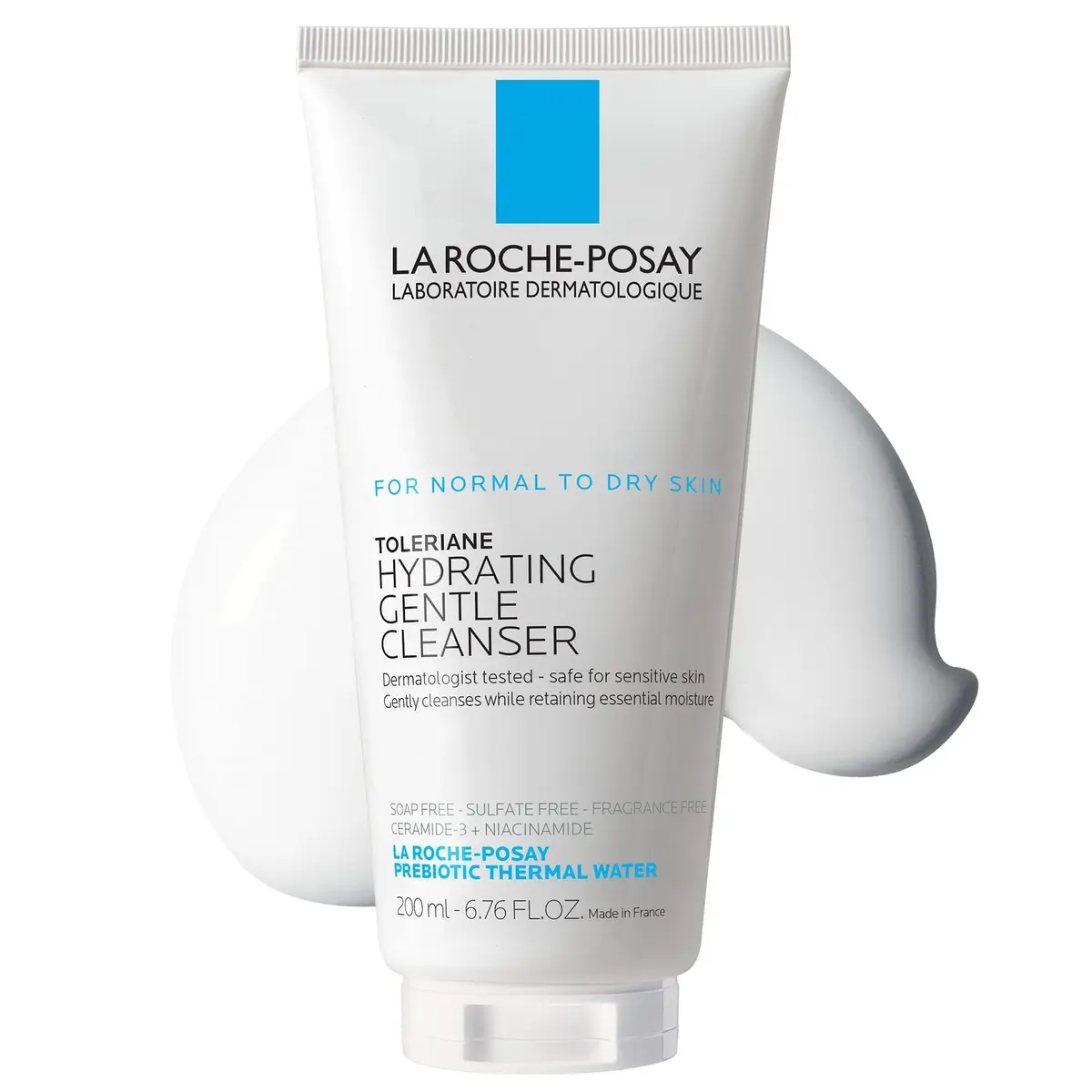 La Roche-Posay Toleriane Hydrating Gentle Facial Cleanser 200ml (6.76 Fl Oz) | Dermatologist Tested for Sensitive Skin - main product image
