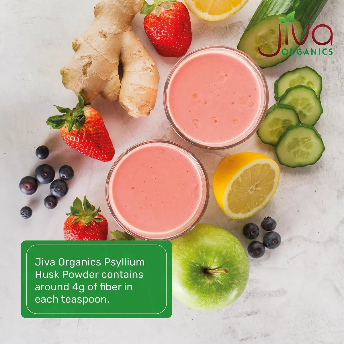 Jiva Organics Psyllium Husk Powder 1.75 lb | Gluten-Free, Organic, Keto Friendly Digestive Fiber - view 3