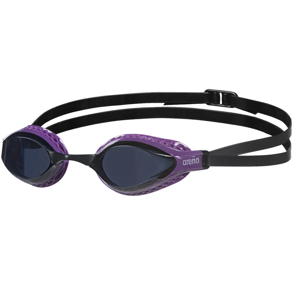 ARENA Unisex Adult Air-Speed Anti-Fog Racing Swim Goggles for Men and Women Special Air Seals Technology No Leaking Non-Mirror Lens, Dark Smoke/Purple | FINA Approved Comfort - main product image