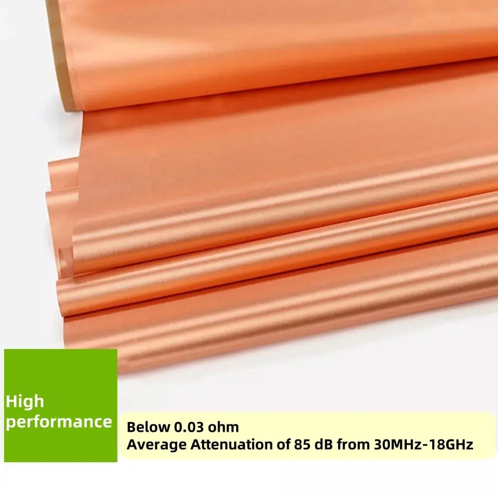 Amradield Copper RFID Blocking Fabric 200cm x 108cm (78"x43") | RF/EMI/EMF Shielding for Smart Meters & WiFi - view 6