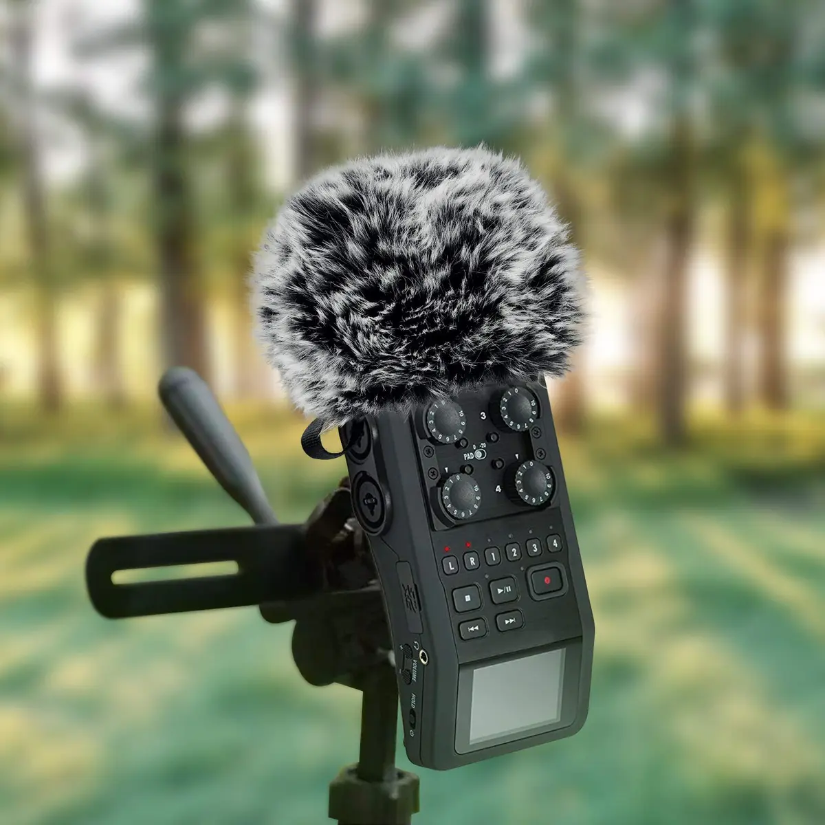 ChromLives Microphone Windscreen & Foam Cover 2-Pack for Zoom H5 H6 | Furry & Foam Wind Muff Set - view 7