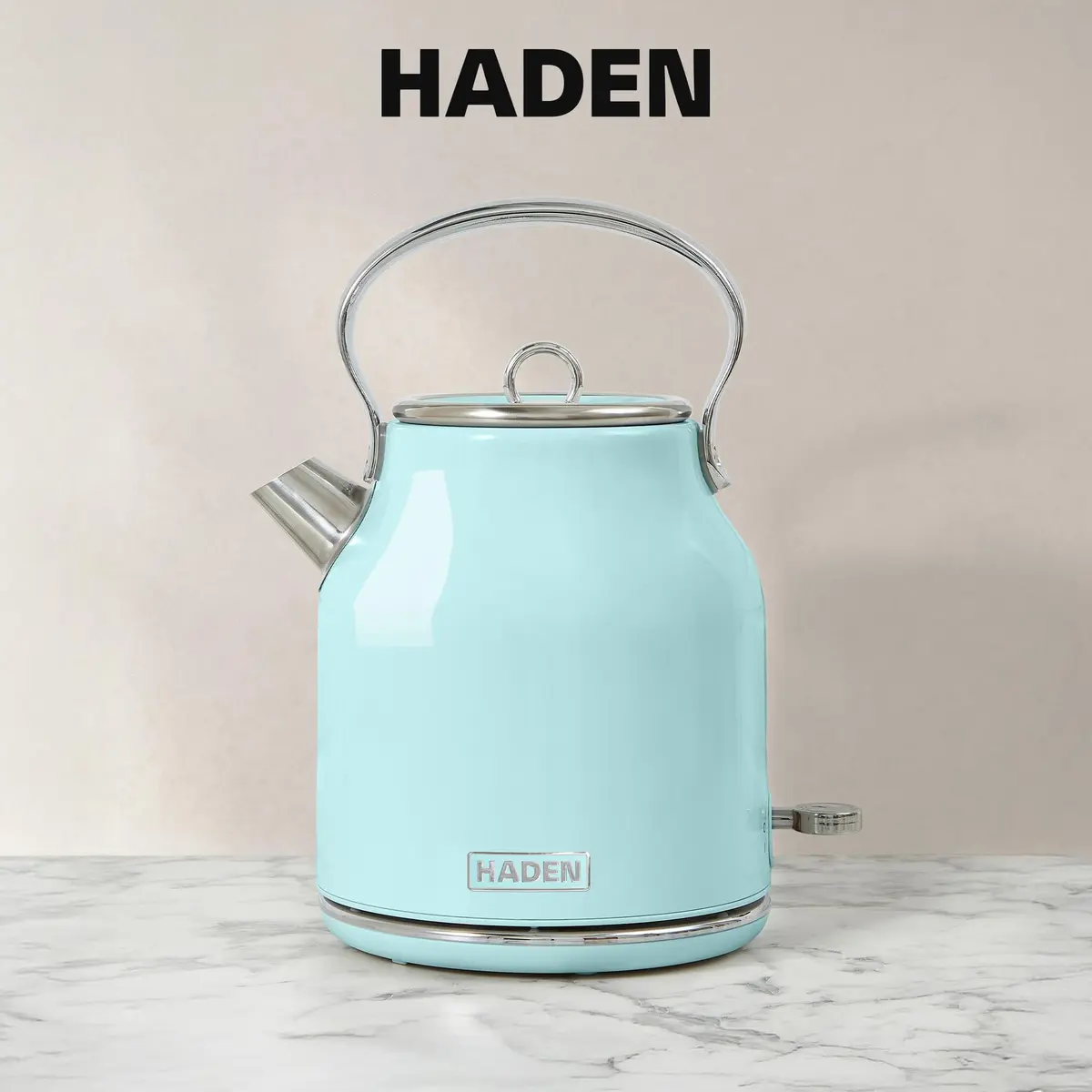 Haden Heritage 1.7 Liter Stainless Steel Retro Electric Tea Kettle with Auto Shutoff and Dry Boil Protection, Light Turquoise - view 7