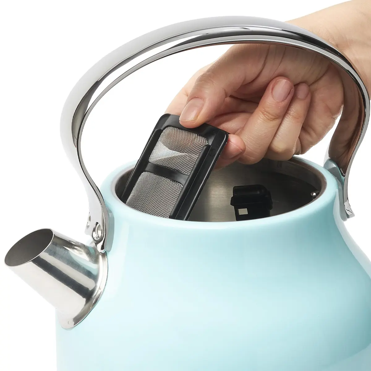 Haden Heritage 1.7 Liter Stainless Steel Retro Electric Tea Kettle with Auto Shutoff and Dry Boil Protection, Light Turquoise - view 9