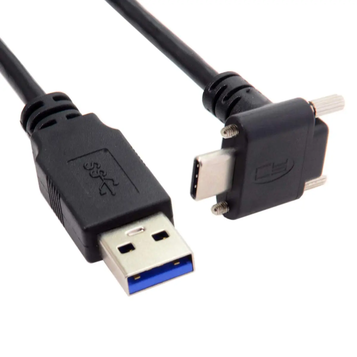 JSER USB 3.1 Type-C Dual Screw Locking Data Cable 3.0M | 90° Angled Connector for Camera - view 7