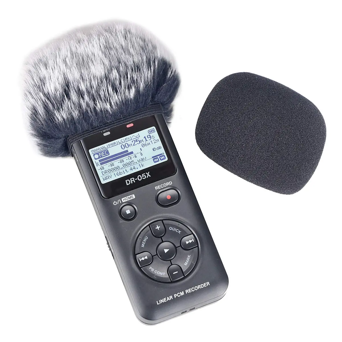 YOUSHARES Windscreen Muff & Foam for Tascam DR-05 DR-05X | Indoor Outdoor Mic Cover (2 Pack) - view 3