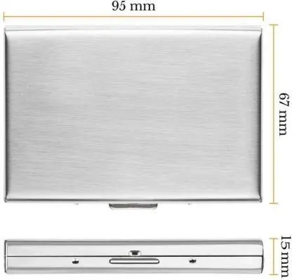 OFIXO Credit Card Holder Protector Stainless Steel Slim Wallet for Women or Men | RFID Blocking & Ultra Slim (9.5 x 6.5 x 1.2 cm) - view 10
