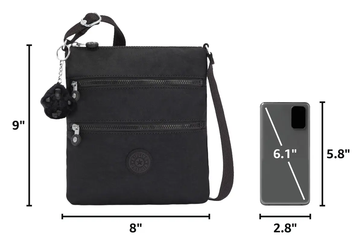 Kipling Keiko Mini Bag Lightweight Crossbody Purse | Adjustable Nylon Shoulder Sling (8"L x 9"H x 1.25"D) - view 3