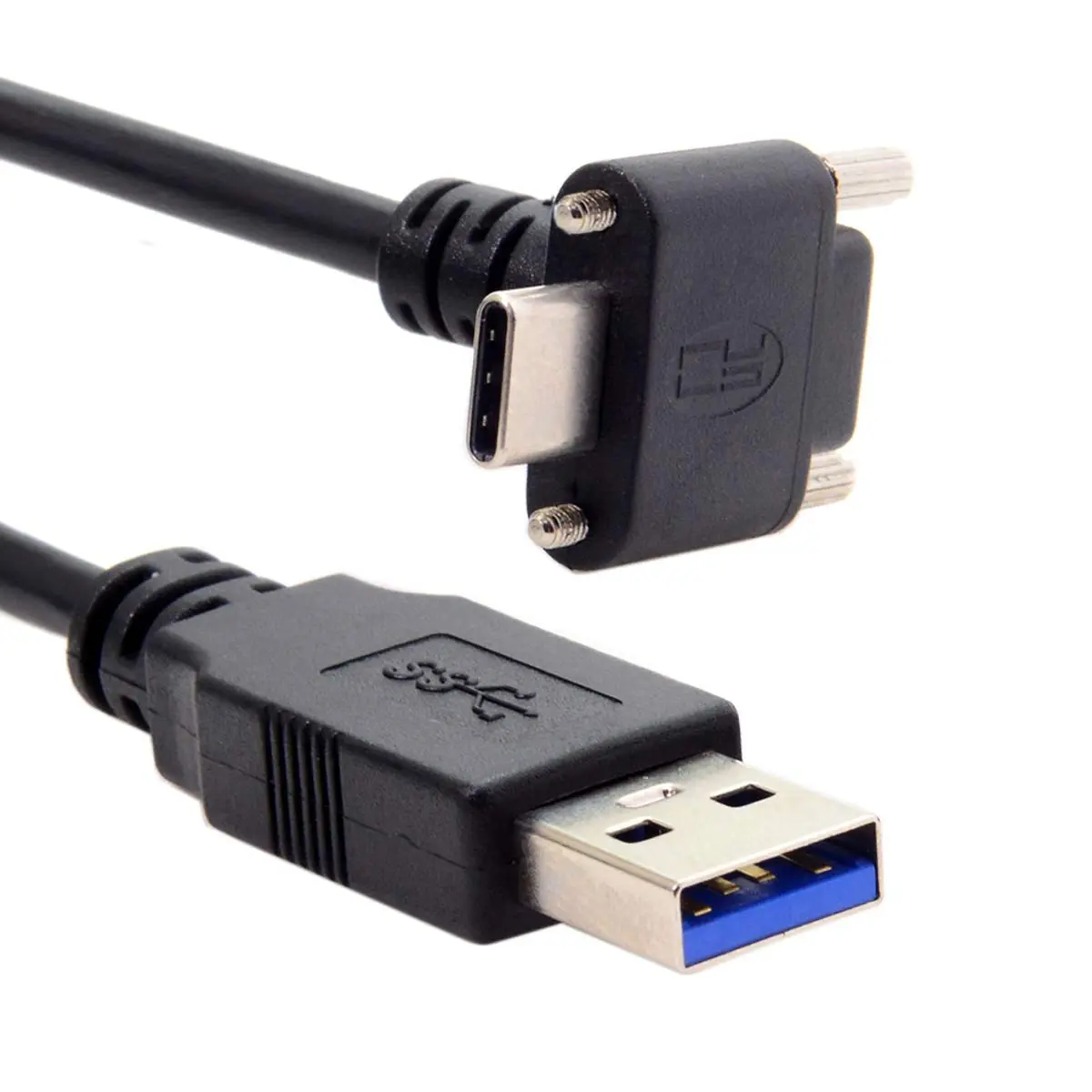 JSER USB 3.1 Type-C Dual Screw Locking Data Cable 1.2m | 90° Up/Down Angled Connector for Camera - view 7