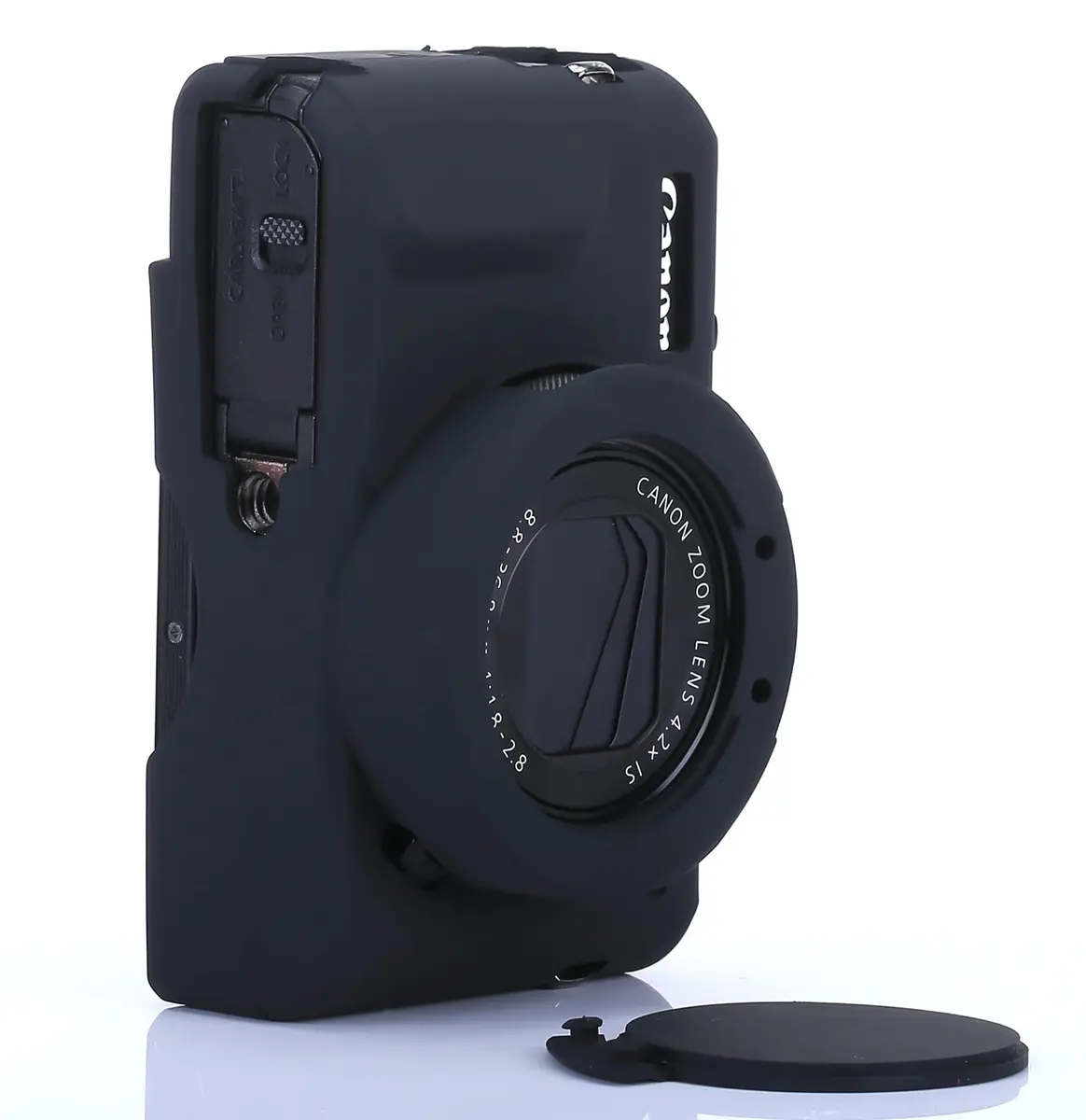 Yisau Silicone Camera Case for Canon PowerShot G7X Mark II & G7X | Black (1.44 oz) - view 6