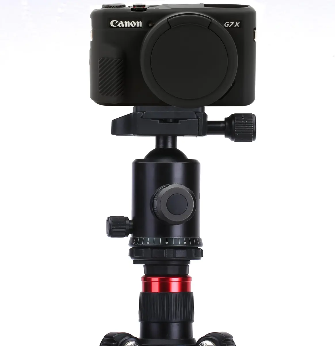 Yisau Silicone Camera Case for Canon PowerShot G7X Mark II & G7X | Black (1.44 oz) - view 7