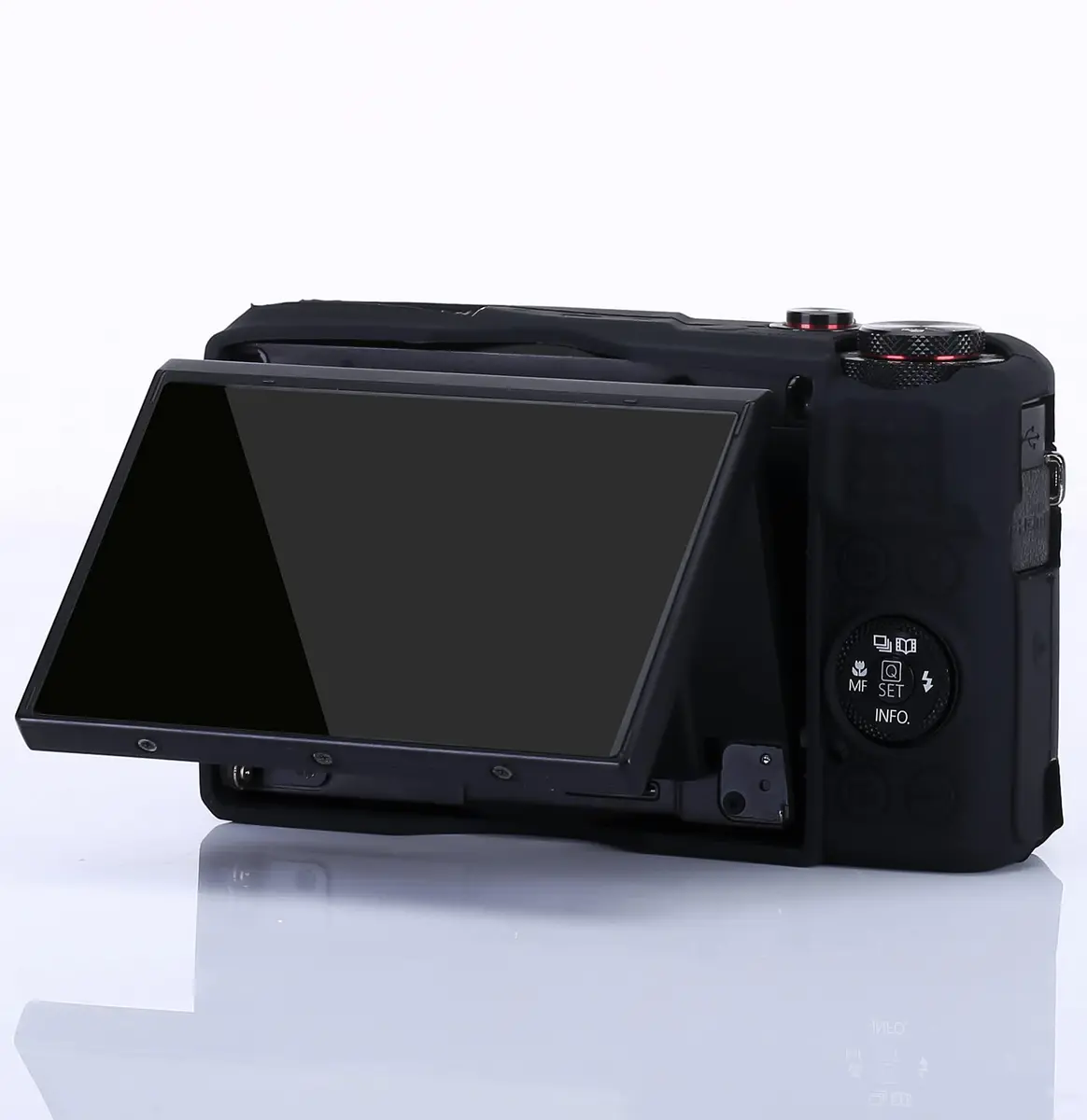 Yisau Silicone Camera Case for Canon PowerShot G7X Mark II & G7X | Black (1.44 oz) - view 4