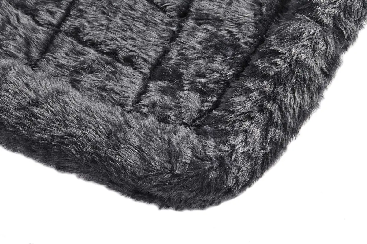 New World Pet Bed - Gray Faux Fur Bolster, 48 x 30 inches | Extra-Large Support & Comfort - view 3