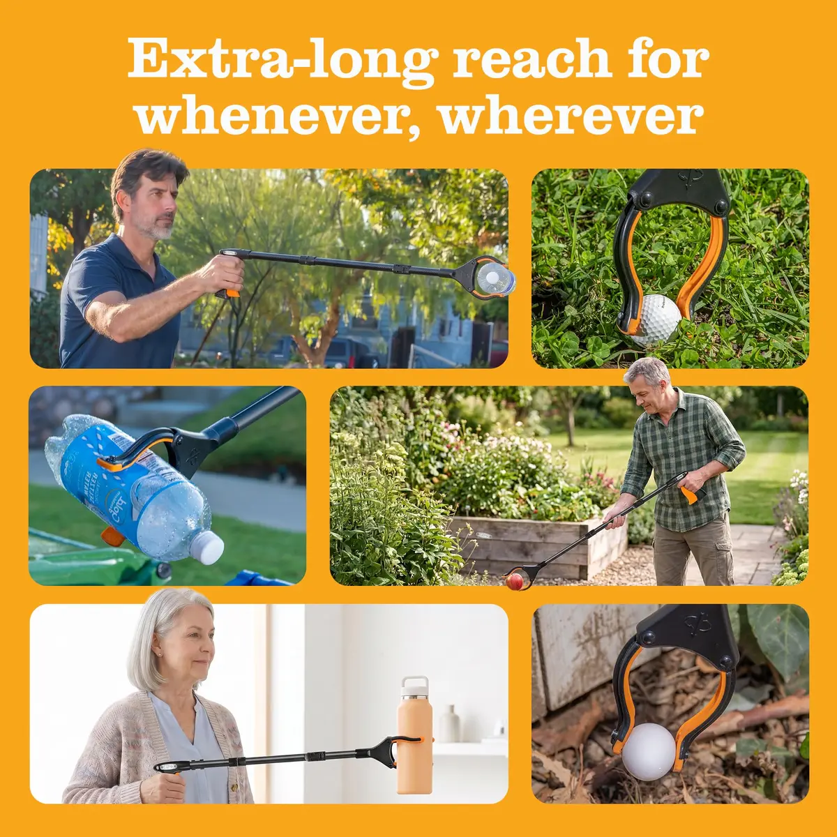 EZPIK Classic 40” Folding Grabber Reacher Tool with Dual Magnets | Heavy Duty Trash Picker for Seniors & Disabled Users - view 9