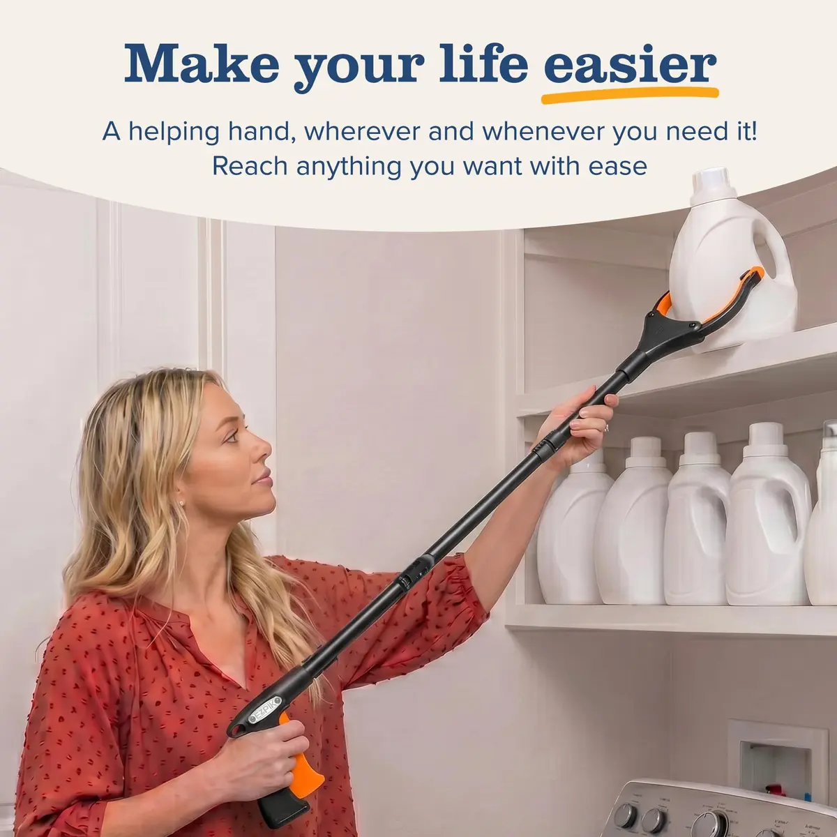 EZPIK Classic 40” Folding Grabber Reacher Tool with Dual Magnets | Heavy Duty Trash Picker for Seniors & Disabled Users - view 3