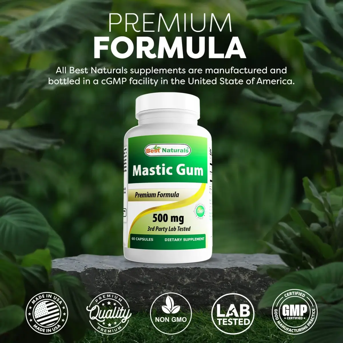 Best Naturals Mastic Gum Capsules 500 mg 120 Count | Supports Stomach & Duodenal Health - view 5
