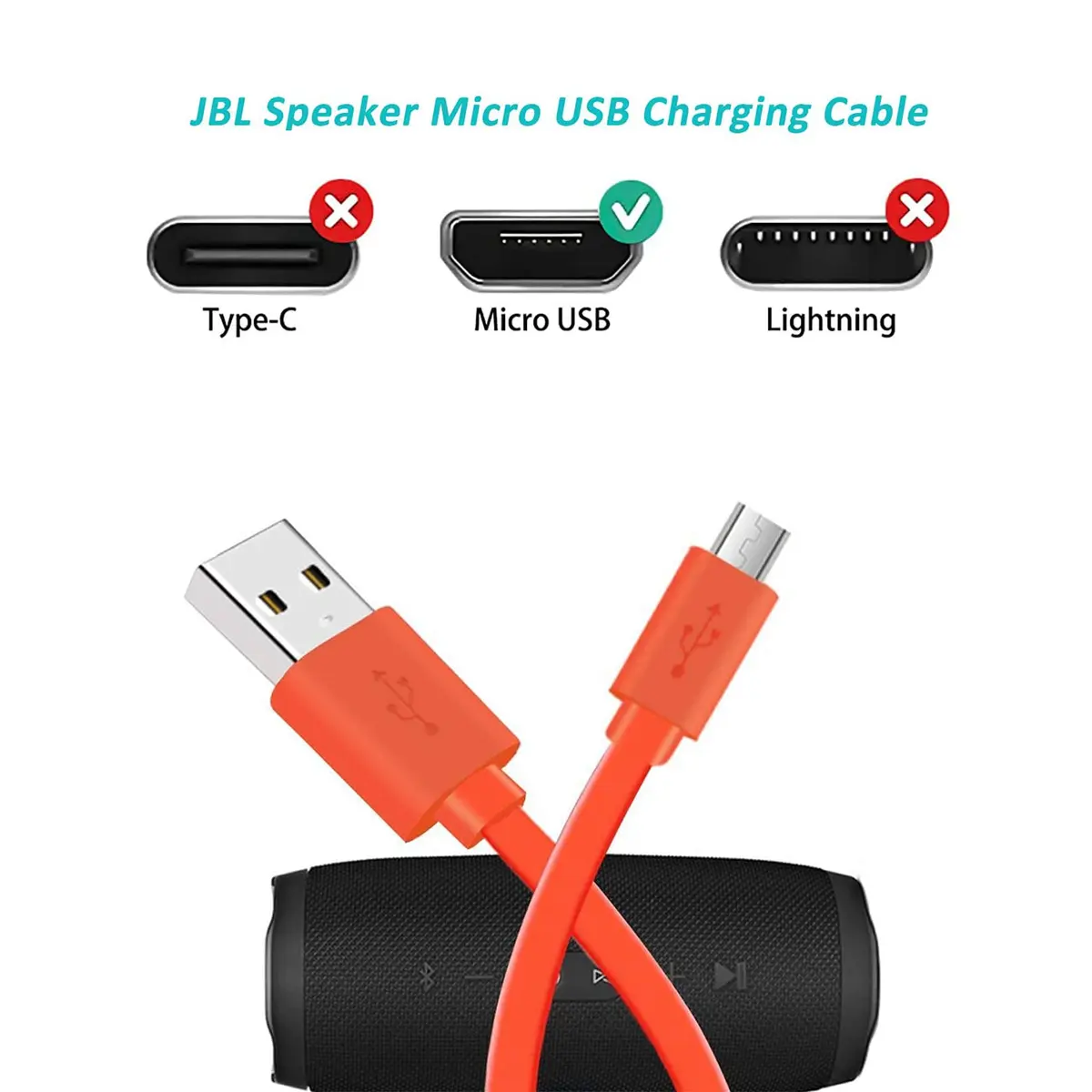 Tobysome Charge 3 Micro USB Charging Cable 3.3ft | Compatible with JBL Flip & Wireless Speakers - view 6