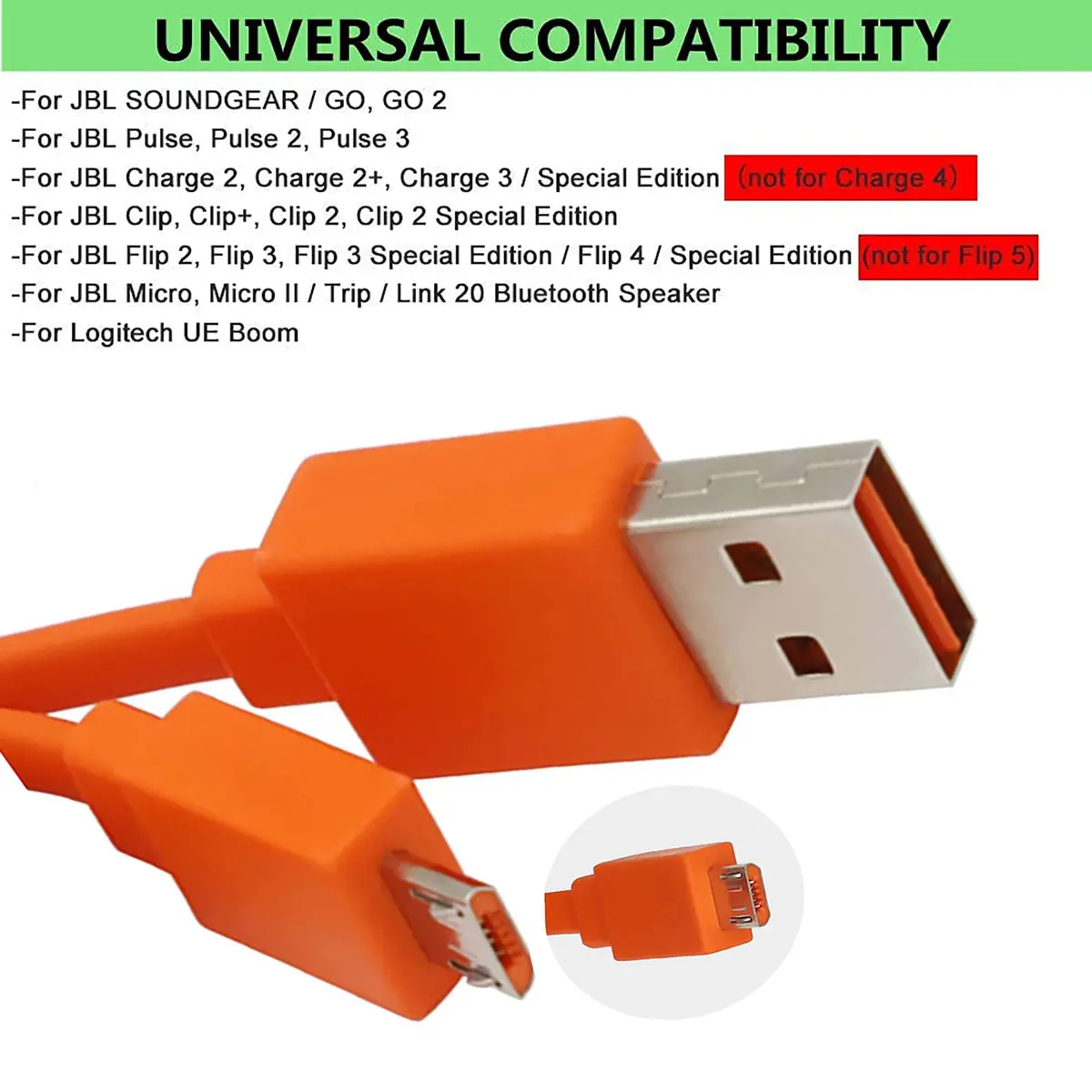 Tobysome Charge 3 Micro USB Charging Cable 3.3ft | Compatible with JBL Flip & Wireless Speakers - view 7