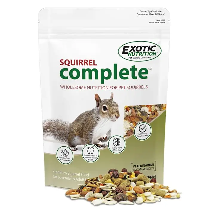 Exotic Nutrition Squirrel Complete Pet Food 1.75 lb (794 g) | Complete Natural Diet for Squirrels & Chipmunks - view 4