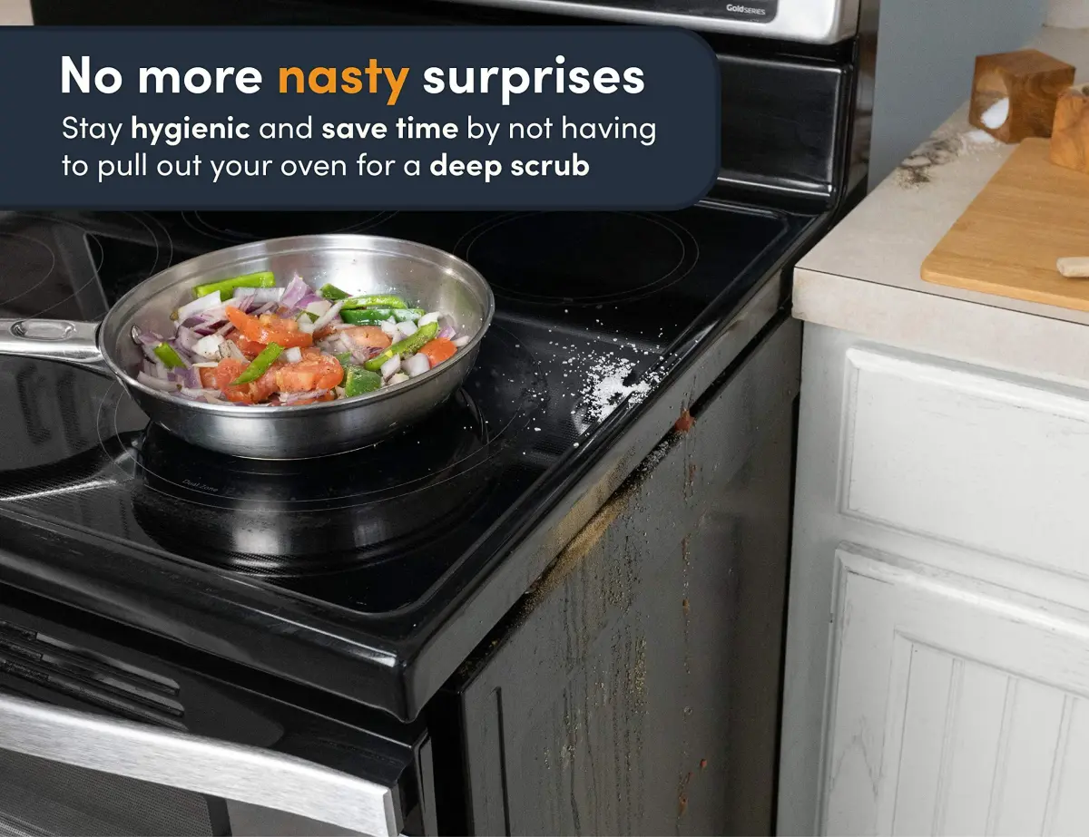 Linda's Essentials Silicone Stove Gap Covers 21 Inches Clear (2-Pack) | Seals Gaps Between Stovetop and Counter - view 4