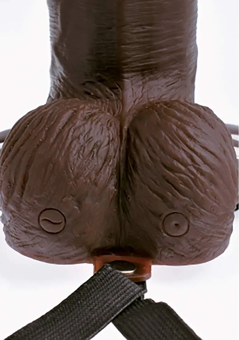 Pipedream Products Fetish Fantasy Series 8" Hollow Rechargeable Strap-on with Remote, Brown - view 4