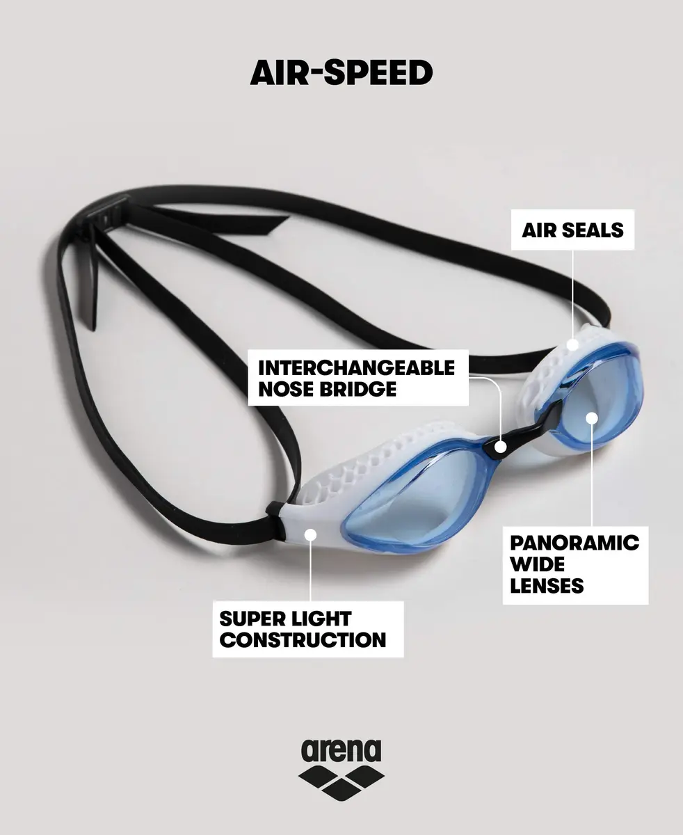 ARENA Unisex Adult Air-Speed Anti-Fog Racing Swim Goggles | Clear/Clear, FINA Approved - view 3
