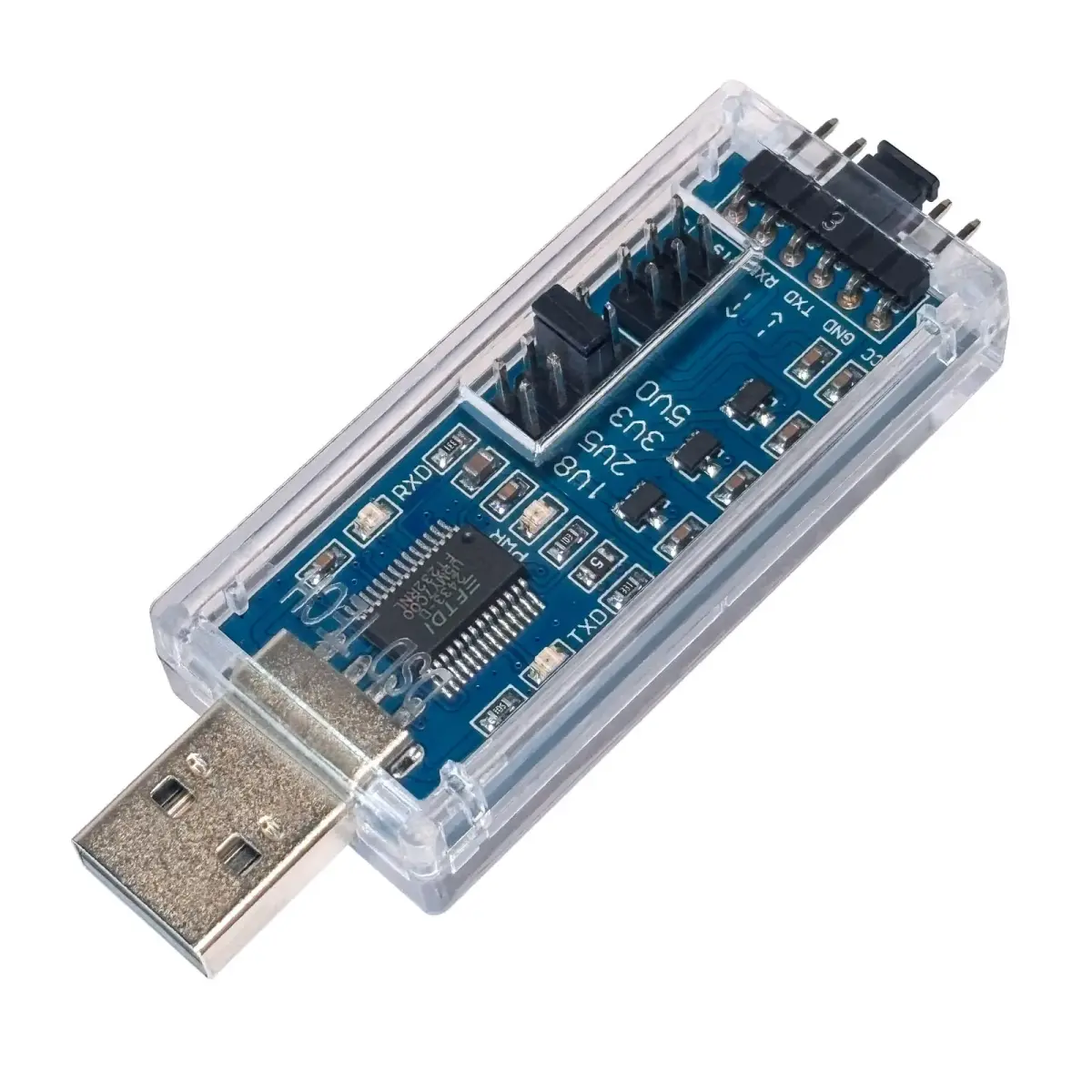 DSD TECH SH-U09C5 USB to TTL UART Converter Cable with FTDI Chip Support 5V 3.3V 2.5V 1.8V TTL (1.5 inch length) - main product image