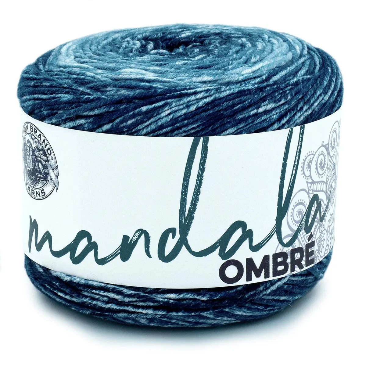 Lion Brand Yarn Mandala Ombré Yarn Harmony Blue Multicolor 315m (344 Yd) | Crochet & Knit Worsted Weight - main product image