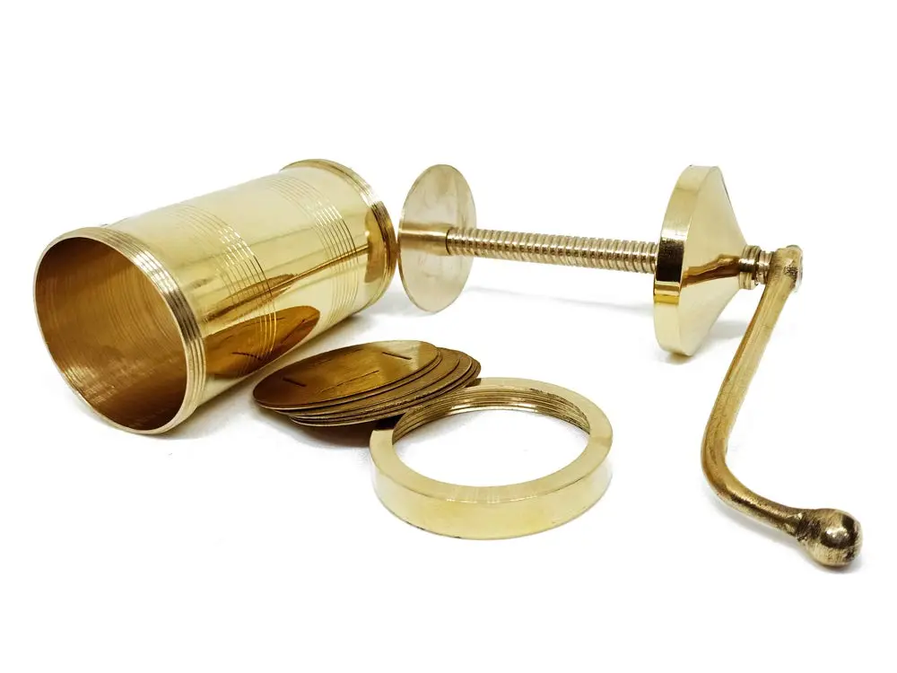 Satre Online and Marketing Manual Pasta Maker Brass | 2.5x2.5x5.6in Durable Brass - view 5