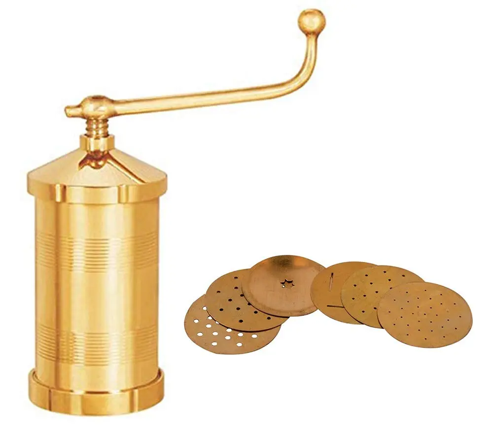 Satre Online and Marketing Manual Pasta Maker Brass | 2.5x2.5x5.6in Durable Brass - view 3