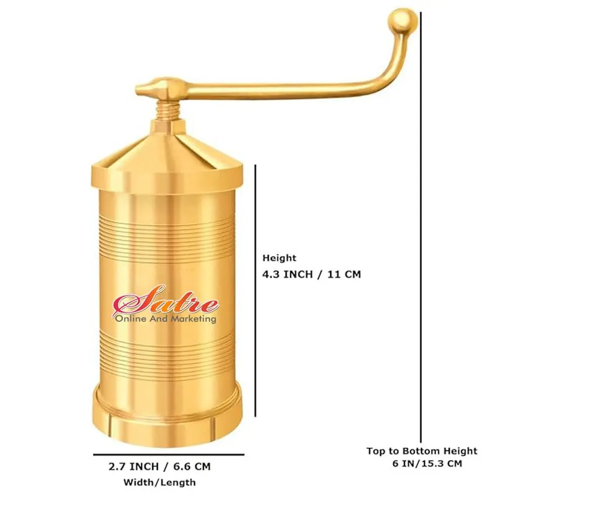 Satre Online and Marketing Manual Pasta Maker Brass | 2.5x2.5x5.6in Durable Brass - view 4