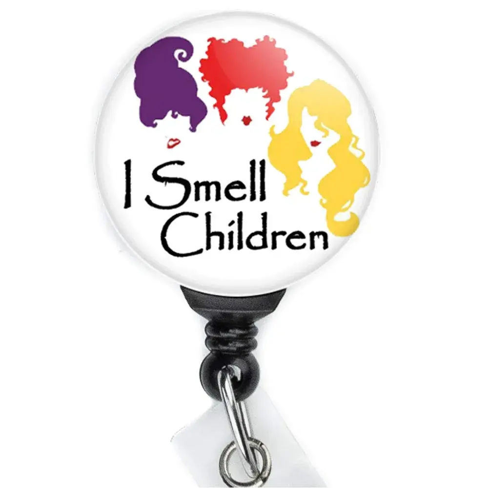 Limeloot Halloween Hocus Pocus Sanderson Sisters Retractable Badge Reel with Swing Clip | 36 Inch Cord - main product image