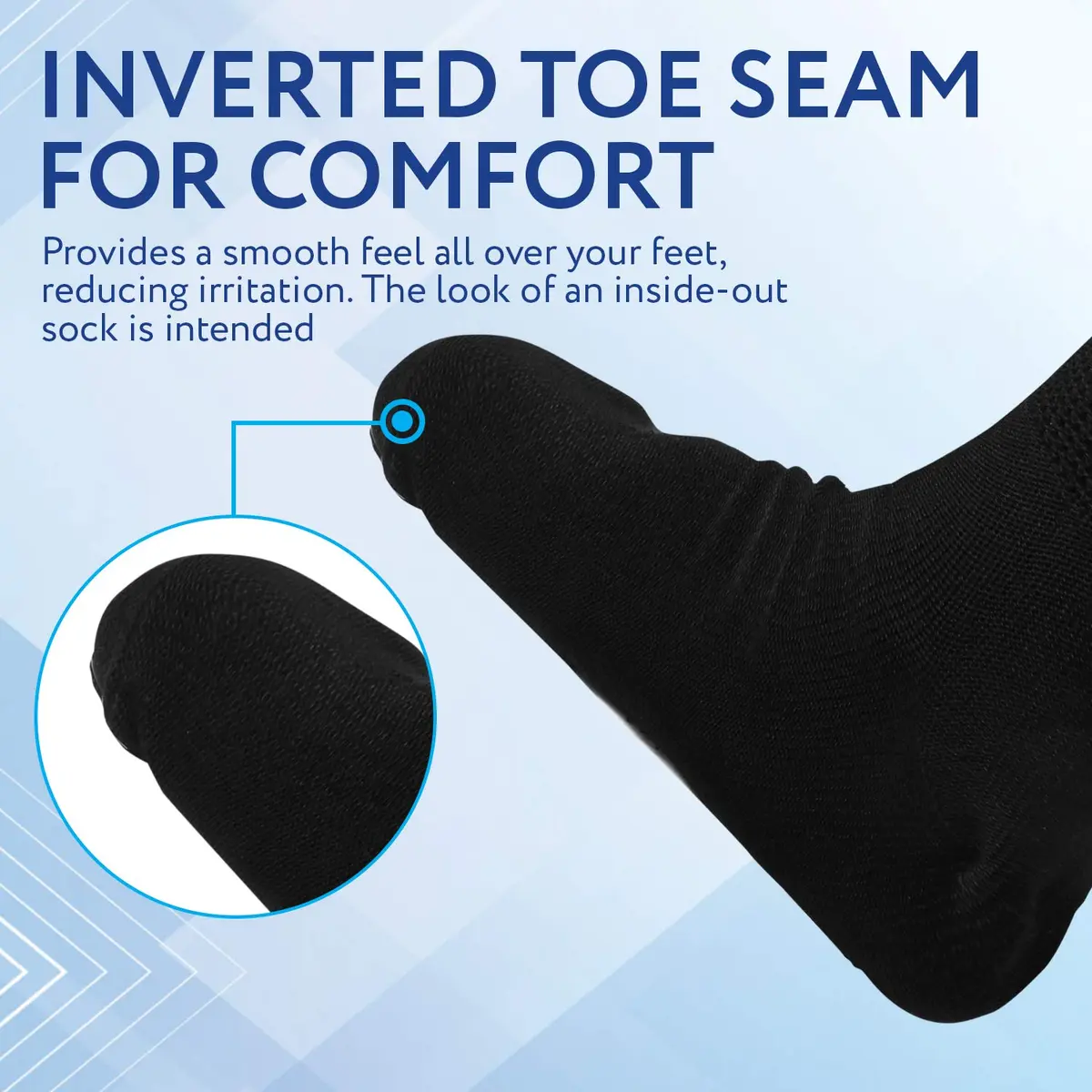 IMPRESA Extra Wide Cast Socks for Men & Women - 2 Pairs Black Ankle Socks - Stretches to 30" for Swollen Feet - view 5