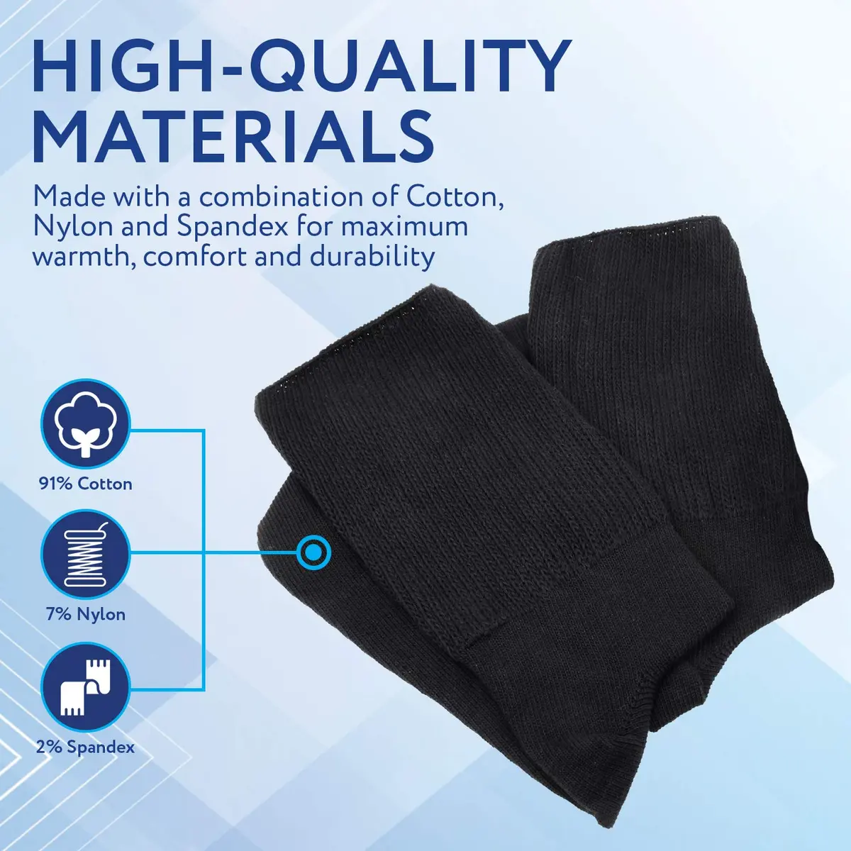 IMPRESA Extra Wide Cast Socks for Men & Women - 2 Pairs Black Ankle Socks - Stretches to 30" for Swollen Feet - view 6
