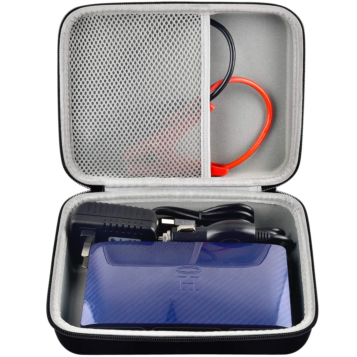 GWCASE Hard EVA Case for Halo Bolt 58830/44400/57720 Jump Starters | Portable Organizer with Mesh Pocket - main product image