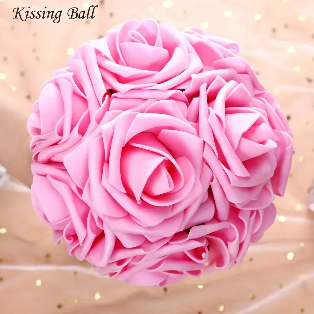 Higfra Artificial Roses 25pcs Peach Latex Foam Flowers with Stems | 7.6 cm (3 Inch) Rose Heads, 20.3 cm (8 Inch) Stems - view 5