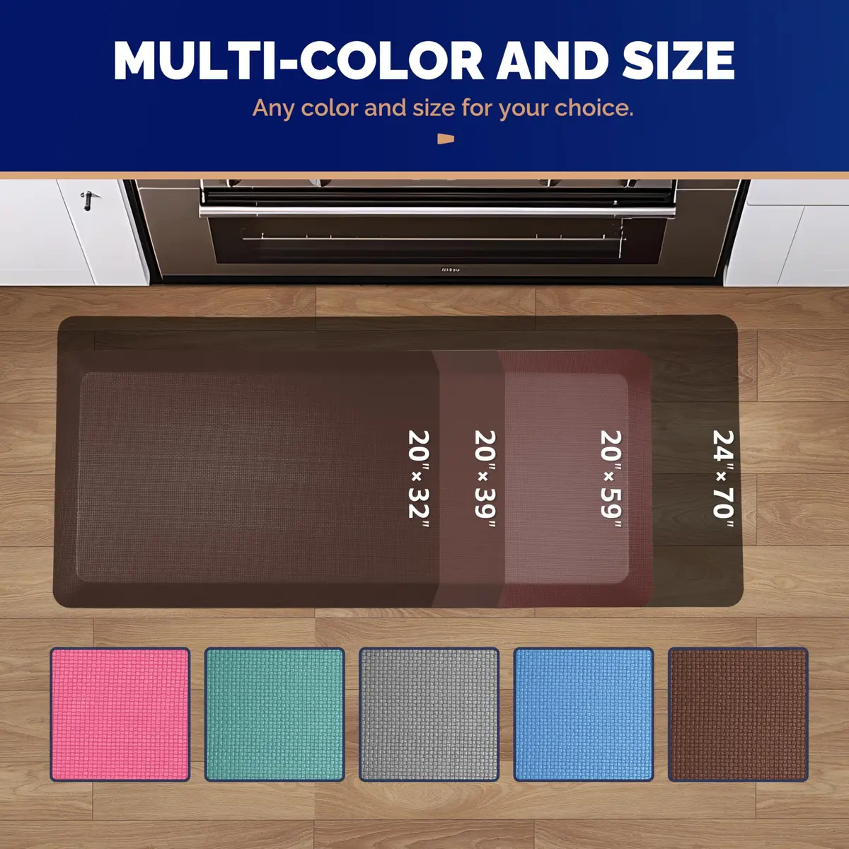 FEATOL Anti Fatigue Mat for Standing Desk & Kitchen Floor, 9/10 Extra Thick | Ergonomic Support for Long Standing - view 6