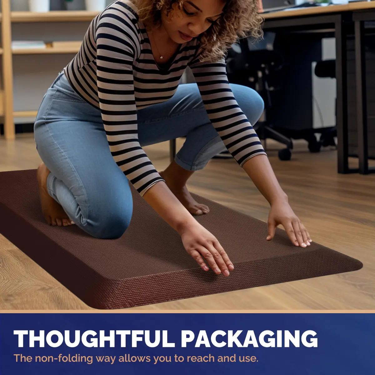 FEATOL Anti Fatigue Mat for Standing Desk & Kitchen Floor, 9/10 Extra Thick | Ergonomic Support for Long Standing - view 7