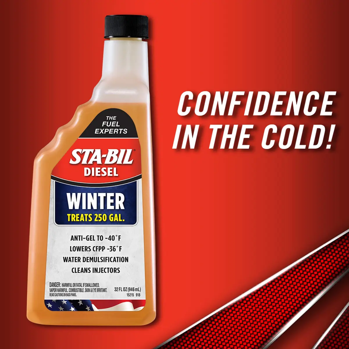 STA-BIL Diesel Winter Anti-Gel Fuel Treatment 32 fl oz | Prevents Gelling to -40°F, Removes Water, Cleans Injectors - view 5