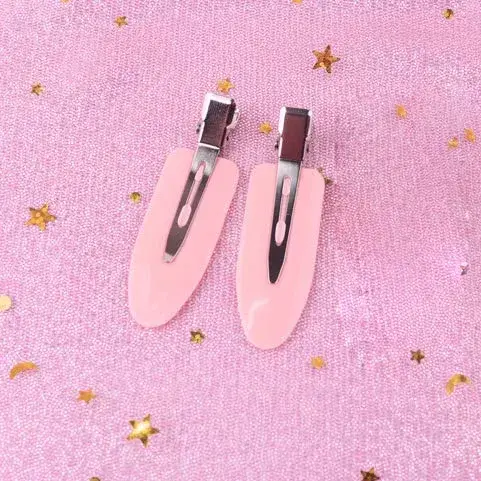 LUOTIVON No Bend Hair Clips 5.5cm (2.17in) | Pack of 6 Black & Pink for Styling, Makeup, Sleeping - view 3