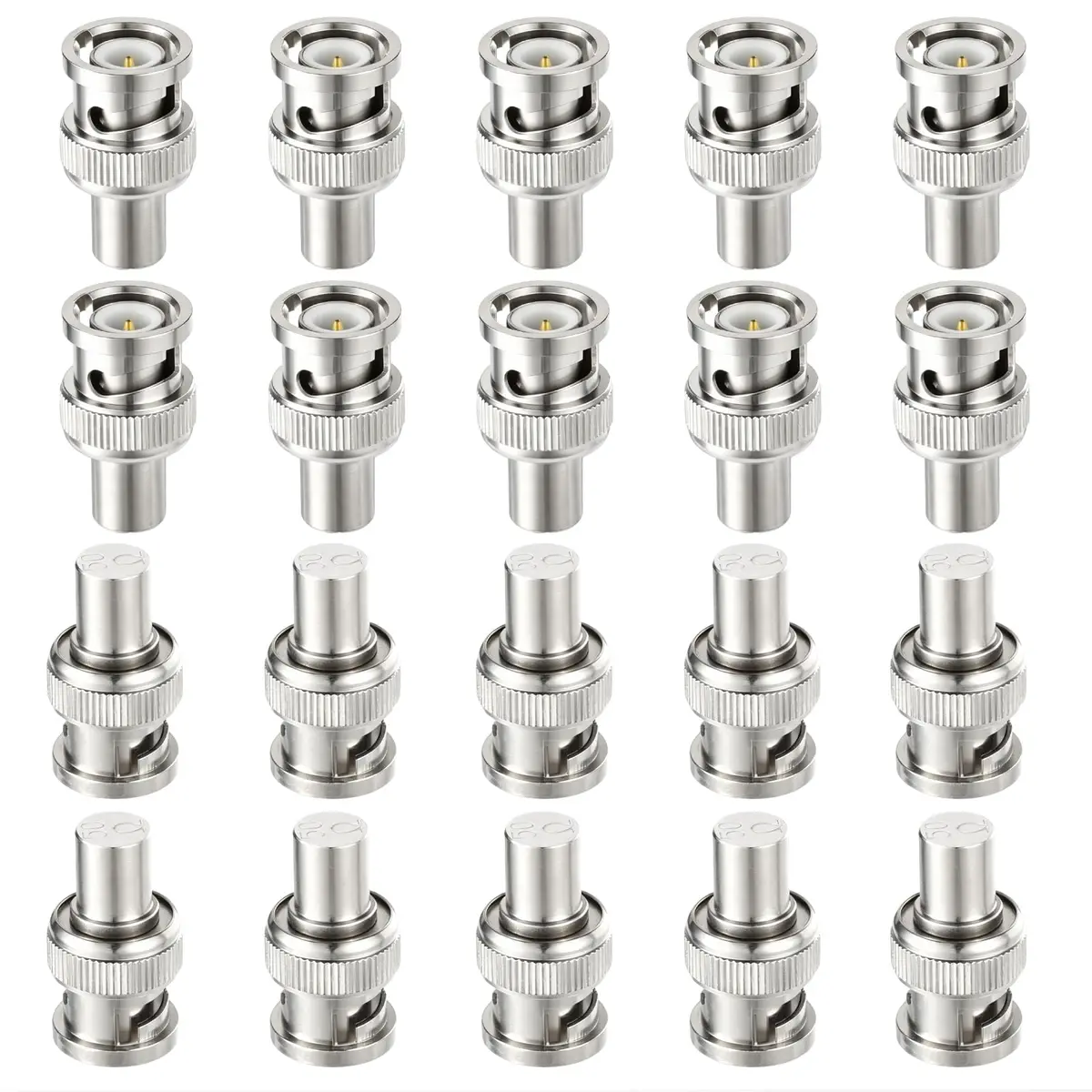 RFAdapter 20 Pack BNC Male Terminator Caps | 50 Ohm Signal Protection - main product image