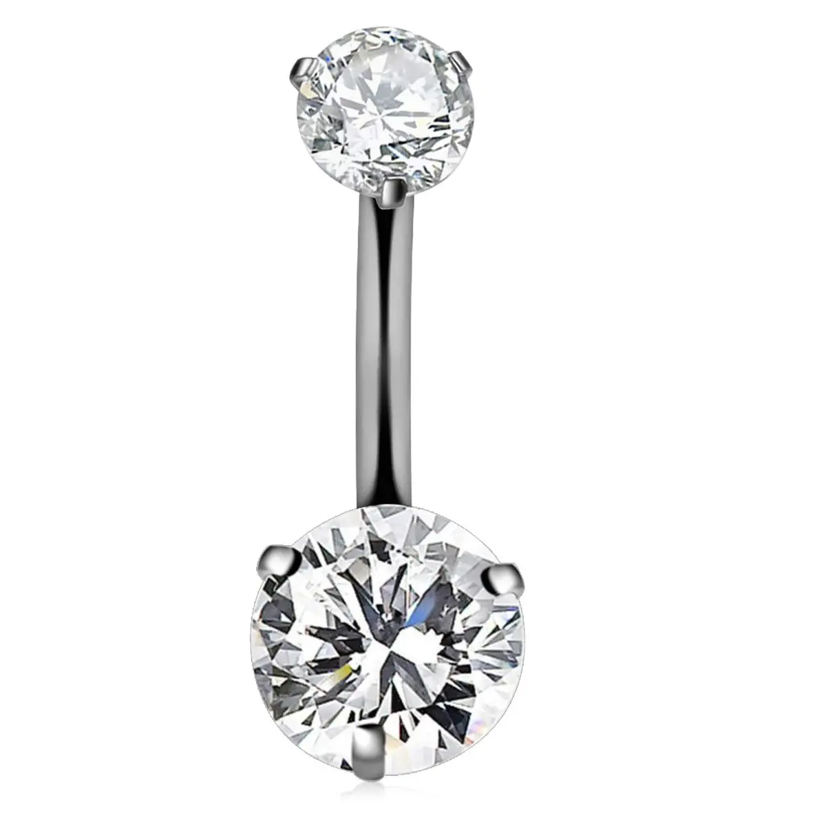 CIZME G23 Solid Titanium Belly Button Rings 14G | Hypoallergenic 10mm Bar for Sensitive Skin - main product image