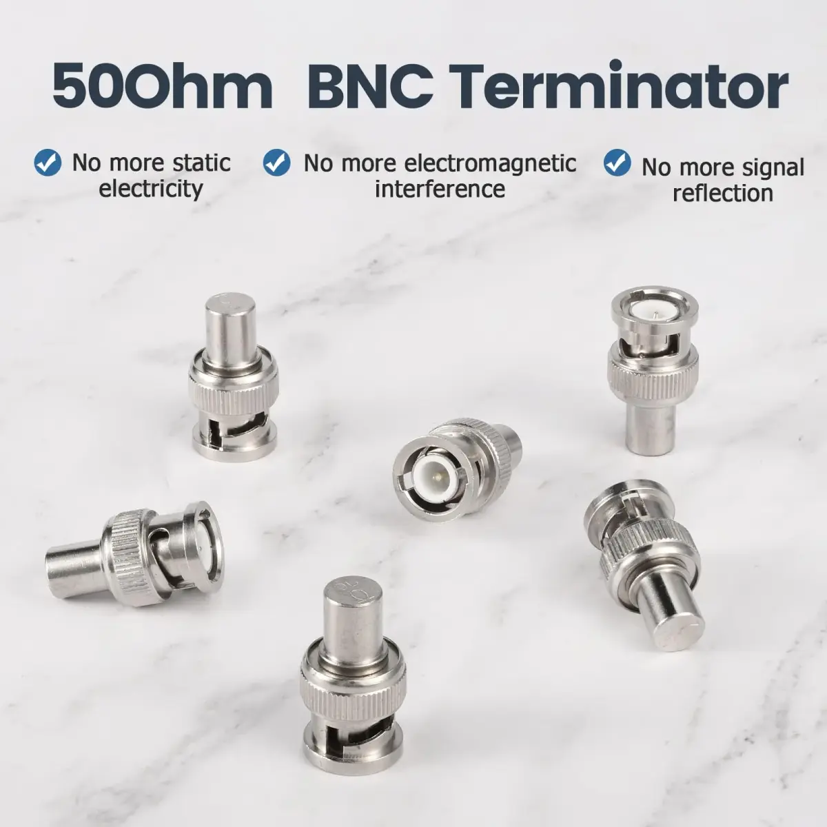 RFAdapter BNC 50 Ohm Terminator 5-Pack Male Plug Caps | Protects Ports & Stabilizes Signals - view 3
